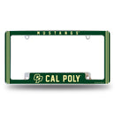 Cal Poly Mustangs All Over Chrome License Plate Frame