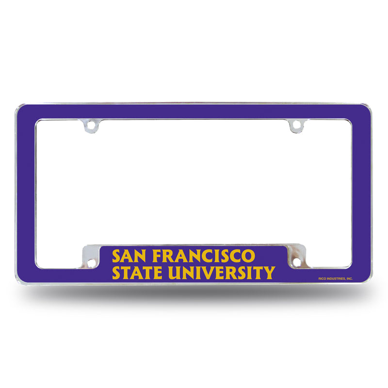 San Francisco State All Over Chrome License Plate Frame