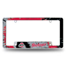 Ohio State University - Tie Dye Design - All Over Chrome Frame (Bottom Oriented)