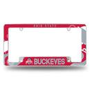 Ohio State University Wave All Over Chrome Frame
