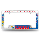 NCAA Kansas Jayhawks 12" x 6" Chrome All Over Automotive License Plate Frame for Car/Truck/SUV By Rico Industries