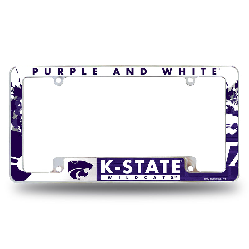 Kansas State University All Over Chrome Frame