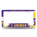 Vikings Wave All Over Chrome Frame