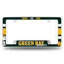 Green Bay Packers Peanuts Game Day All Over Chrome License Plate Frame