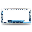 Old Dominion Monarchs Splatter Design All Over Chrome License Plate Frame