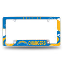 Chargers Wave All Over Chrome Frame