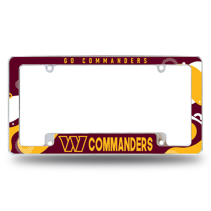 Commanders Wave All Over Chrome Frame