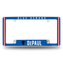 Depaul Blue Demons All Over Chrome License Plate Frame