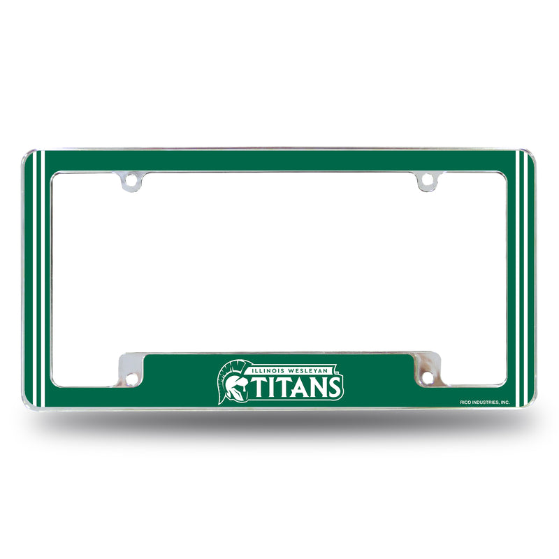 Illinois Wesleyan Titans All Over Chrome License Plate Frame