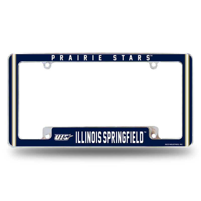 Illinois-Springfield Prairie Stars All Over Chrome License Plate Frame