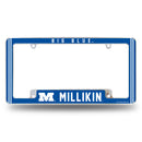 Millikin Big Blue All Over Chrome License Plate Frame