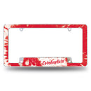Nebraska University - Tie DYE Design - All Over Chrome Frame (Bottom Oriented)