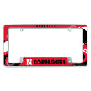 Nebraska University Wave All Over Chrome Frame