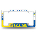 NCAA South Dakota State Jackrabbits 12" x 6" Chrome All Over Automotive License Plate Frame for Car/Truck/SUV By Rico Industries
