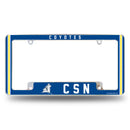 College Of Southern Nevada Coyotes All Over Chrome License Plate Frame