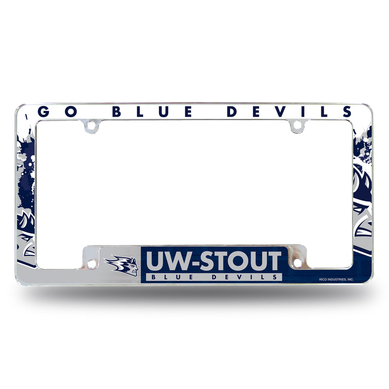 Wisconsin - Stout All Over Chrome Frame (Bottom Oriented)