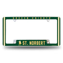 St. Norbert Green Knights All Over Chrome License Plate Frame