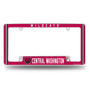 Central Washington Wildcats All Over Chrome License Plate Frame