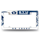 NCAA BYU Cougars 12" x 6" Chrome All Over Automotive License Plate Frame for Car/Truck/SUV By Rico Industries