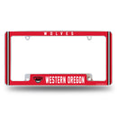 Western Oregon Wolves All Over Chrome License Plate Frame