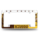 Wyoming Cowboys 12" x 6" Chrome All Over Automotive License Plate Frame