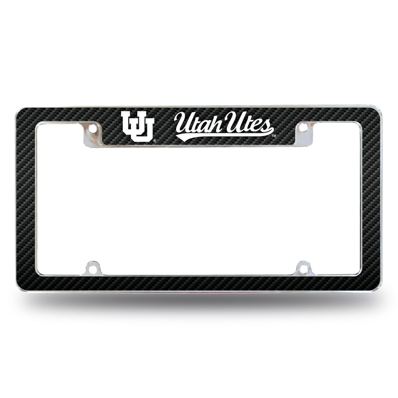 Utah Utes Carbon Fiber Design All Over Chrome Frame