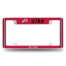 Utah University Alternate Design All Over Chrome Frame - Top Oriented