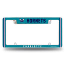 Hornets Alternate Design All Over Chrome Frame - Top Oriented