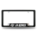 LA Kings Carbon Fiber Design All Over Chrome License Plate Frame