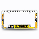 NHL Pittsburgh Penguins 12" x 6" Chrome All Over Automotive License Plate Frame for Car/Truck/SUV By Rico Industries