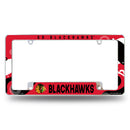 Blackhawks Wave All Over Chrome Frame