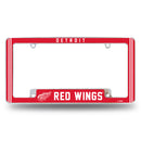 Red Wings Alternate Design All Over Chrome Frame - Bottom Oriented