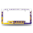 NBA Los Angeles Lakers 12" x 6" Chrome All Over Automotive License Plate Frame for Car/Truck/SUV By Rico Industries