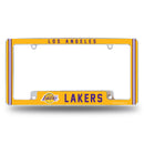 Lakers Alternate Design All Over Chrome Frame - Bottom Oriented