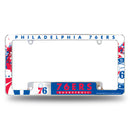 NBA Philadelphia 76ers 12" x 6" Chrome All Over Automotive License Plate Frame for Car/Truck/SUV By Rico Industries