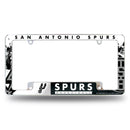 San Antonio Spurs 12" x 6" Chrome All Over Automotive License Plate Frame