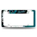 Sharks - Tie Dye Design - All Over Chrome Frame (Top Oriented)