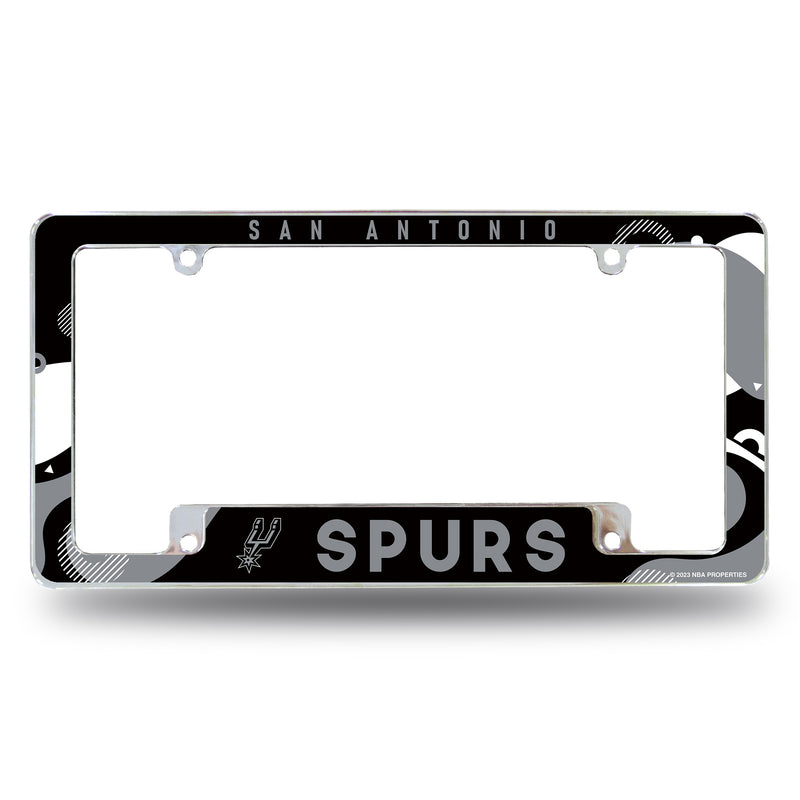 Spurs Wave All Over Chrome Frame