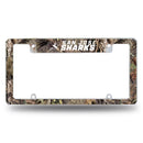Sharks / Mossy Oak Camo Break-Up Country All Over Chrome Frame (Top Oriented)