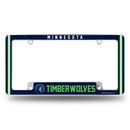 Timberwolves Alternate Design All Over Chrome Frame - Bottom Oriented