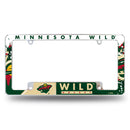 NHL Minnesota Wild 12" x 6" Chrome All Over Automotive License Plate Frame for Car/Truck/SUV By Rico Industries