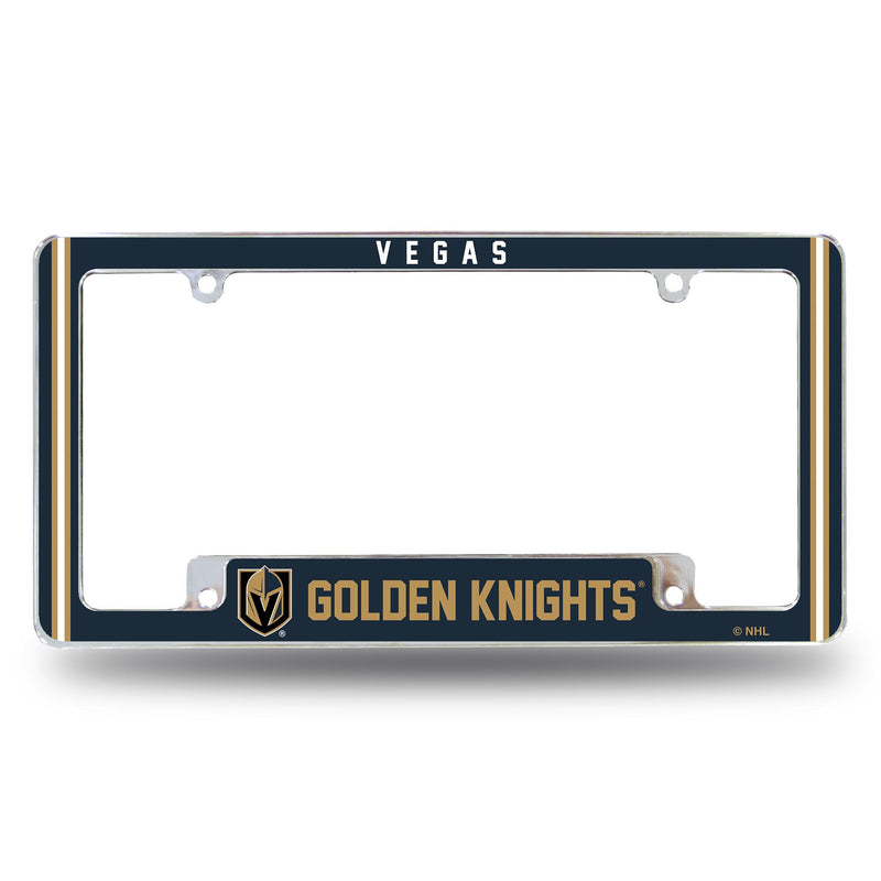 Golden Knights Alternate Design All Over Chrome Frame - Bottom Oriented