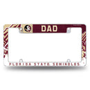Florida State Seminoles "Dad" All Over Chrome Frame