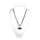 Ravens Sport Beads With Medallion