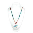 Dolphins Sport Beads With Medallion