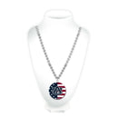 Auburn Tigers Patriotic Sports Beads With Round Medallion