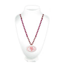 49'Ers Pink Sport Beads With Medallion