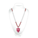 Indiana Hoosiers Team-Color Plastic Sports Beads with Molded Vinyl Medallion