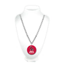 Ball State Cardinals Silver Beads with Round Medallion