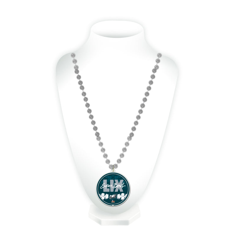 Philadelphia Eagles 2025 Super Bowl LIX Bound Beads With Medallion